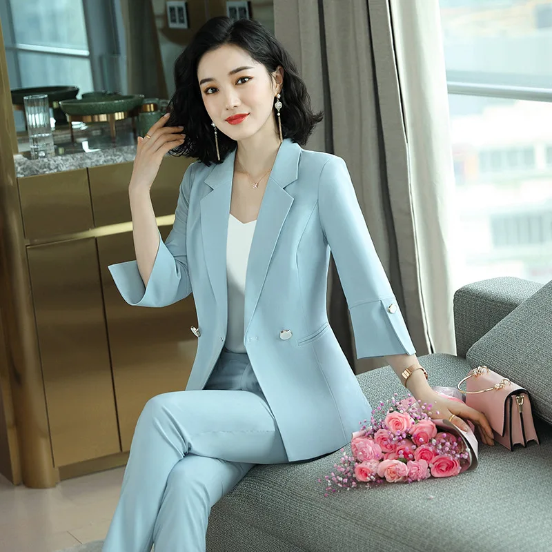 

Wear WOMEN'S Suit Spring Summer New Style Korean-style Young Elegant Commuting White Collar Hotel Manager Work Formal Wear