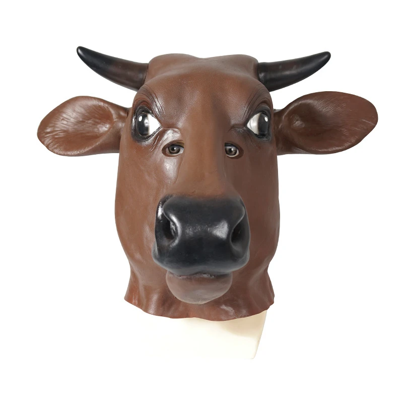 span uitlokken Roux Halloween Bull Head Mask Rubber Latex Crazy Animal Mask Halloween  Masquerade Party Costume Funny Crazy Mask|Boys Costume Accessories| -  AliExpress