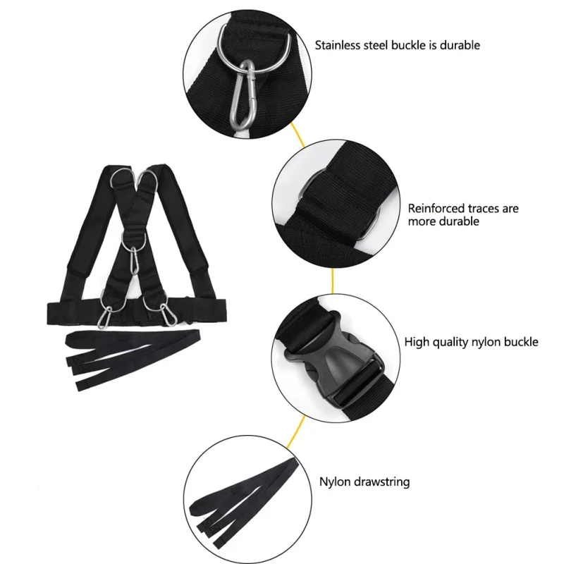 Сани жгут тренировки сопротивление и помощь тренер физическая тренировка сопротивление веревка комплект скорость бег плечо вес поезд