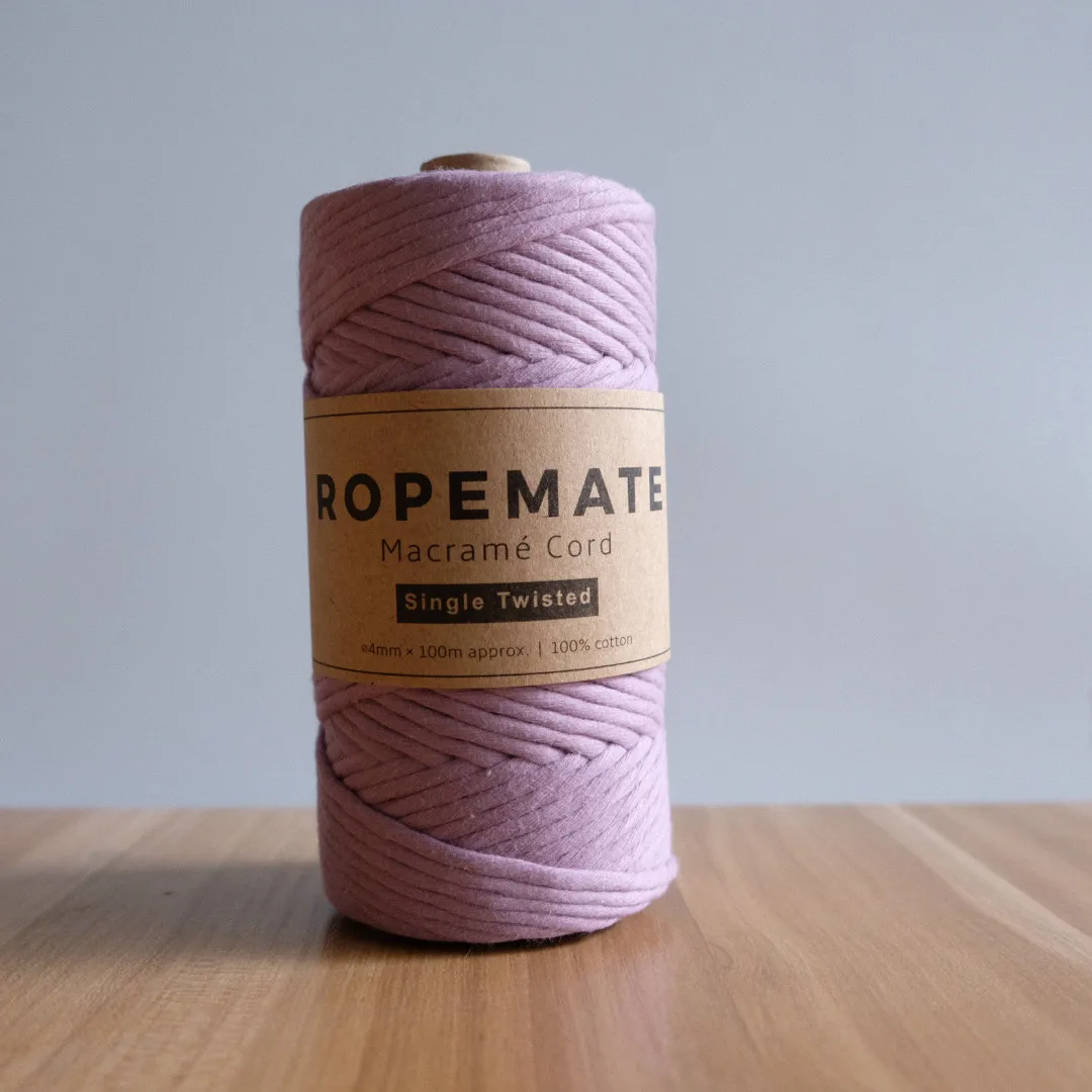ROPEMATE DIY шнур 4 мм одножильный макраме хлопковый для настенного подвесного ремесла