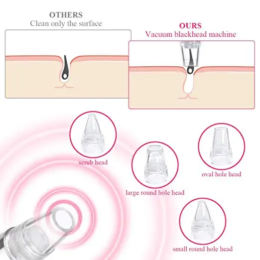Blackhead Remover Face Clean Pore Vacuum Acne Pimple Removal Vacuum Suction Facial Diamond Dermabrasion Tool Machine Skin Care