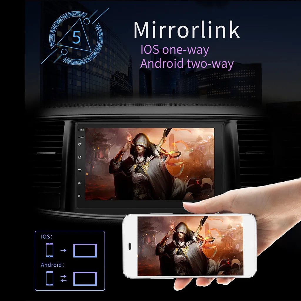 SWM-9999 7 дюймов HD Автомобильный BT Mp5 плеер Android gps Навигация Mp3 FM одна машина рулевое колесо обучающая функция# P20