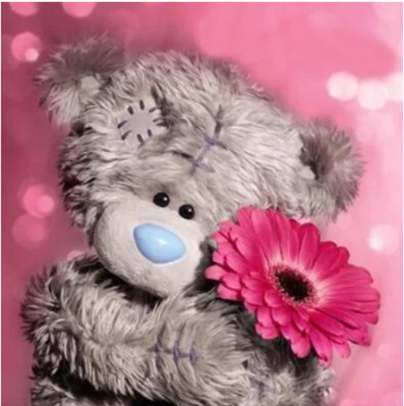 Алмазная картина полностью квадратная/круглая вышивка медведя 5D Daimond крестиком