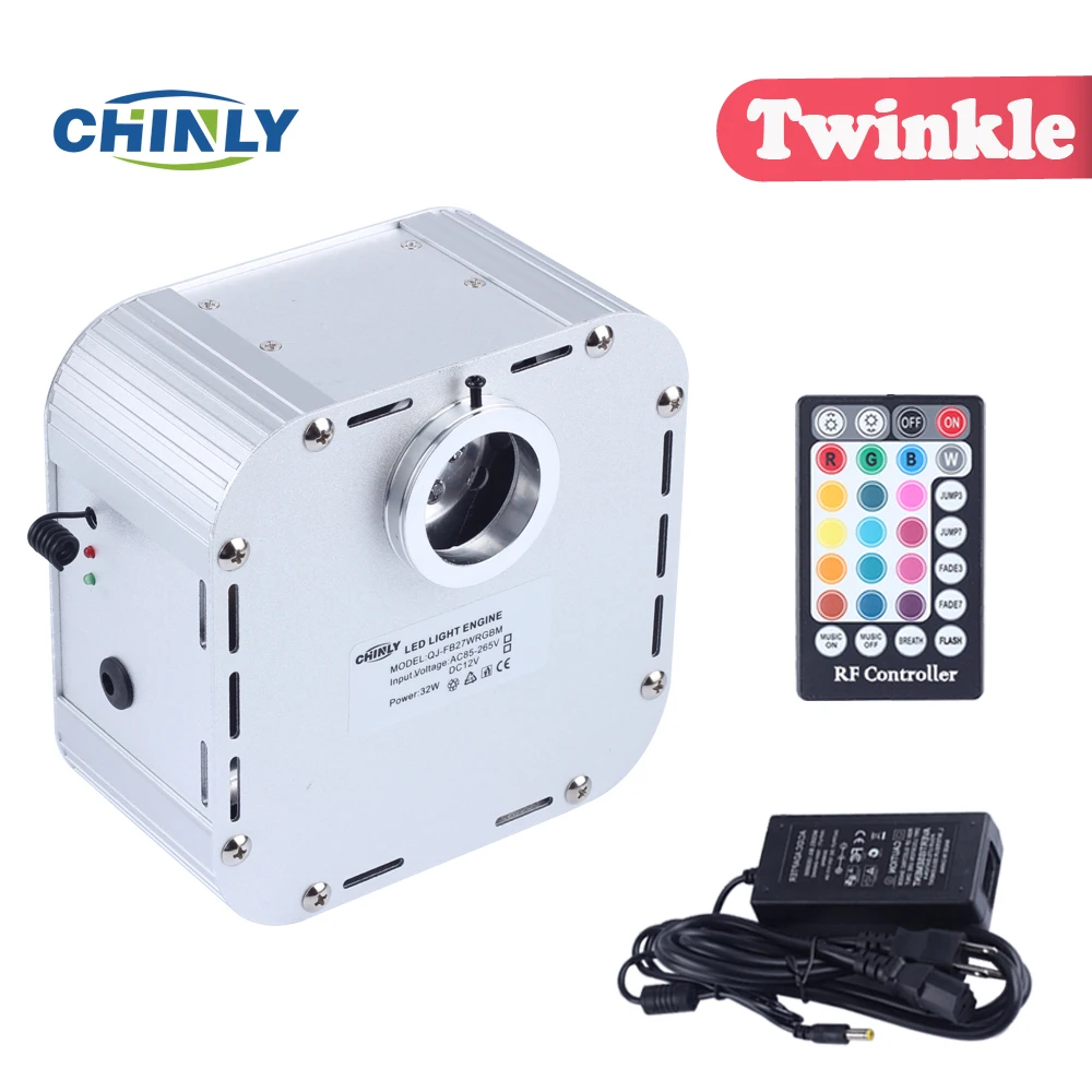 Twinkle 32W RF Remote Control LED Fiber Optic Light Starry Sky Effect Ceiling kit with 1000pcs 5m 0 - 32528060609