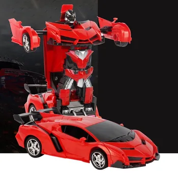 

Remote Control Robot One Button Transformation Car Kids Toy Gift LAD-sale