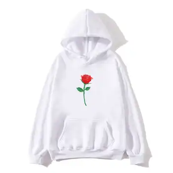 

New Fashion 2020 Autumn Winter Latest Harajuku Poison Rose Print Hoodies High Quality Men Women Hip Hop Streetwear Clothing