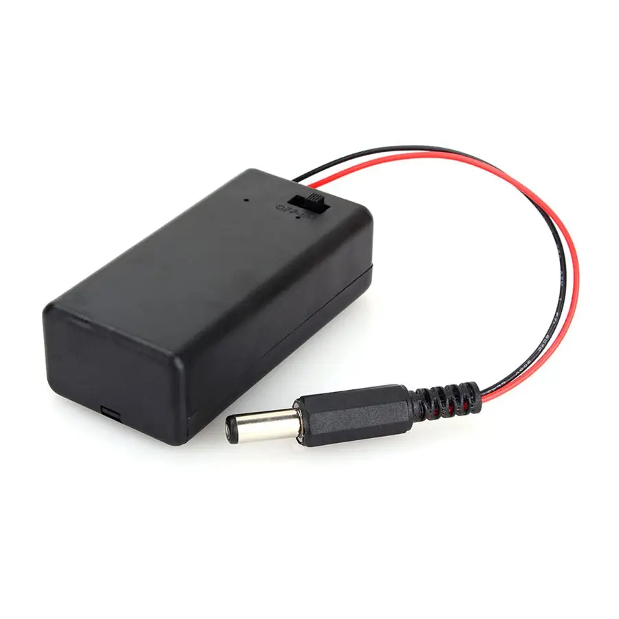 

9V Battery Box Holder Lithium Battery Box Holder ON/OFF Switch Solder Power Toggle Power Socket Plug Accessories