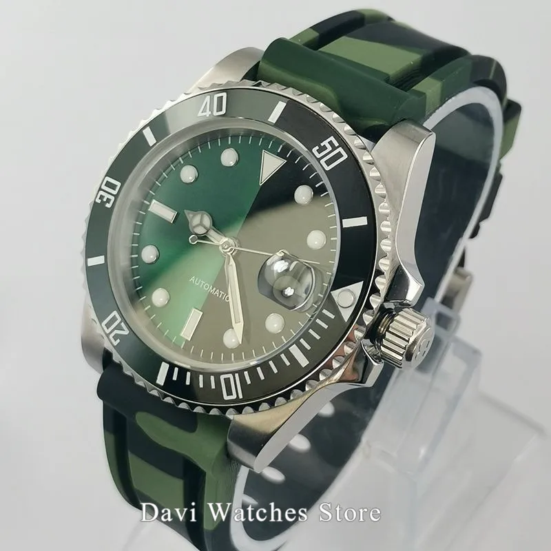 Bliger 40 мм GMT мужские часы циферблат светящийся водонепроницаемый сапфировое стекло Дата Окно автоматические механические - Цвет: D-no logo