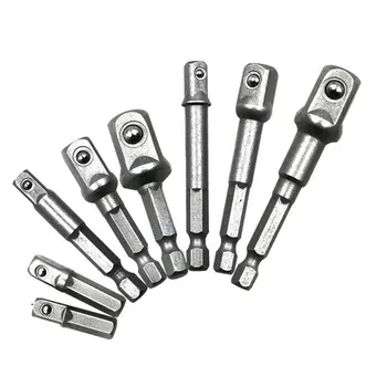 

8 pcs New Door And Window Hole Hex Drill Bit Positioning Special-Shaped Drilling Black Hinge Drill Set