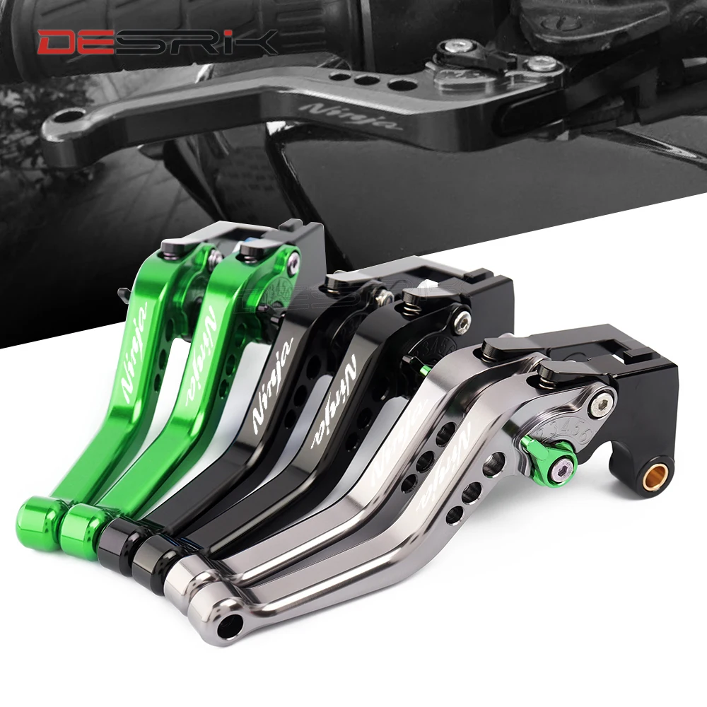 Логотип ниндзя Мотоцикл CNC Короткие сцепные рычаги для KAWASAKI NINJA 300 300R 250R Z300 Z250SL