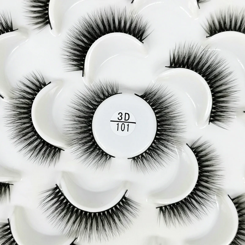 Новые 10 пар поддельные 3D Искусственные норковые ресницы шелковые накладные