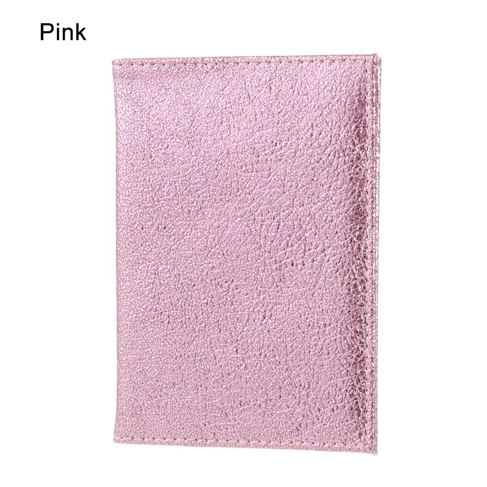 pink Модная блестящая Обложка для паспорта с блестками для женщин и мужчин, водонепроницаемая, из искусственной кожи, для путешествий, для паспорта, многофункциональный держатель для билетов - Цвет: pink