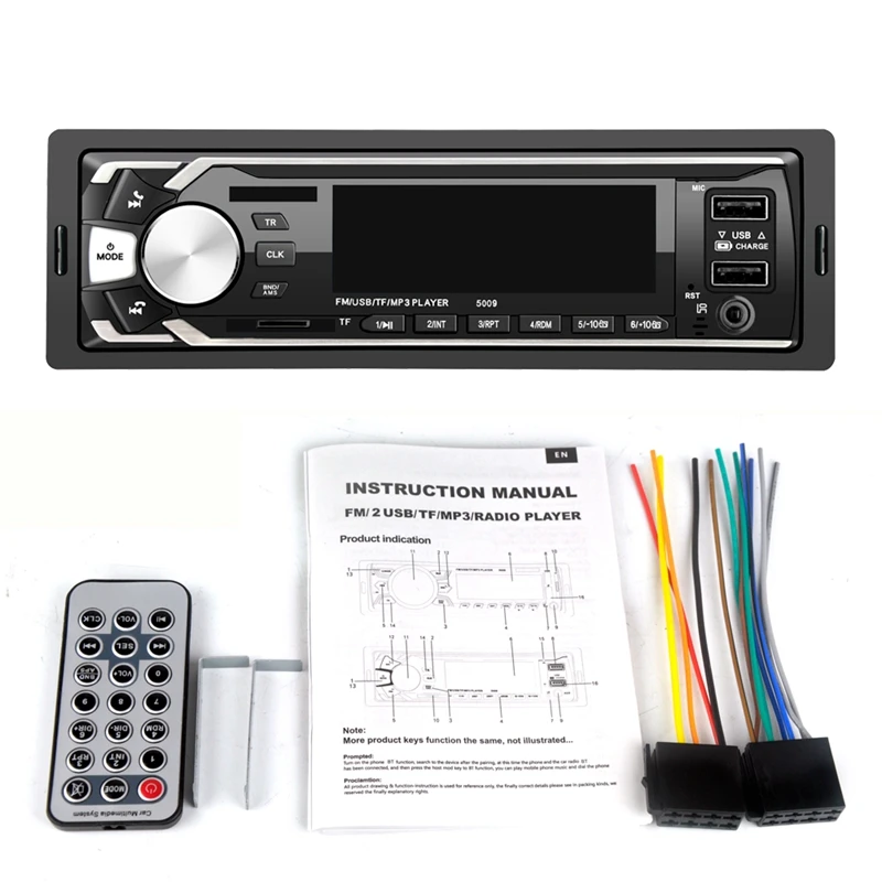 Bluetooth стерео, автомобильное аудио fm-радио, MP3-плеер Usb/Sd/Aux Hands Free вызов с беспроводным пультом дистанционного управления 2Usb автомобиля мульти