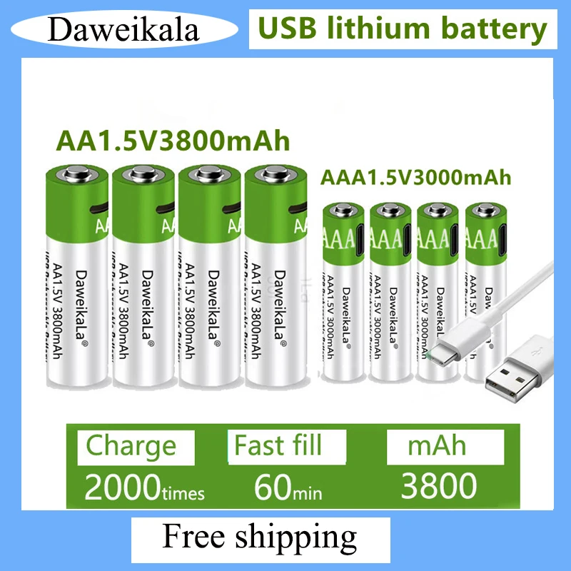 Перезаряжаемого ni-cd 1 5 V 3800 мАч/1 в AAA 3000 мАч литиевая батарея игрушка-фонарик часы