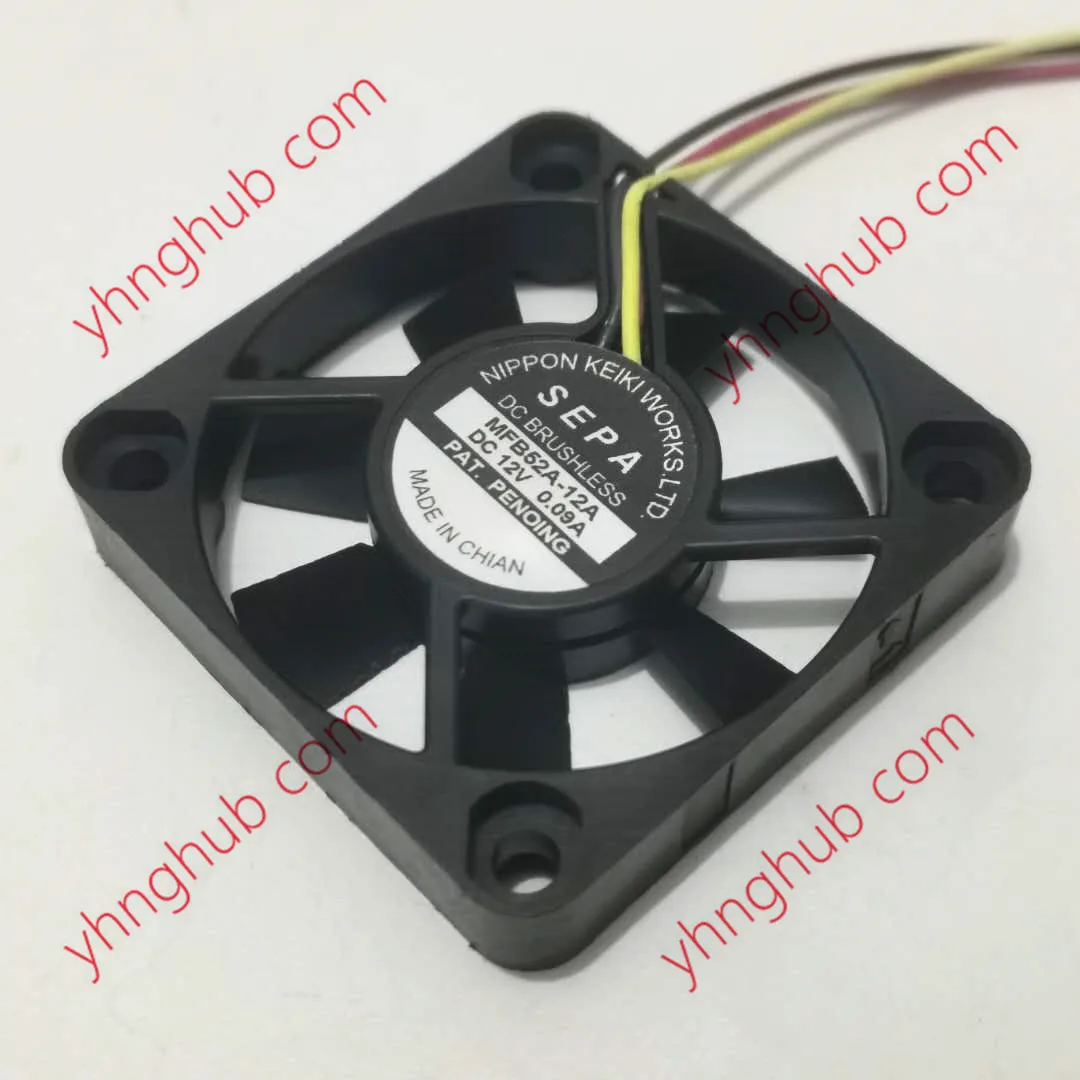 

SEPA MFB52A-12A DC 12V 0.09A 50x50x10mm 3-Wire Server Cooling Fan