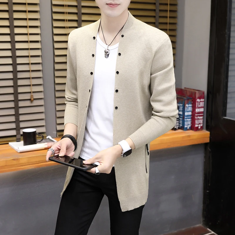 New Mens Knitted Cardigan Coat Long Sleeve Sweatercoat Casual Outwear Solid Men Sweaters G034 New Mens Knitted Cardigan Coat Long Sleeve Sweatercoat Casual Outwear Solid Men Sweaters G034