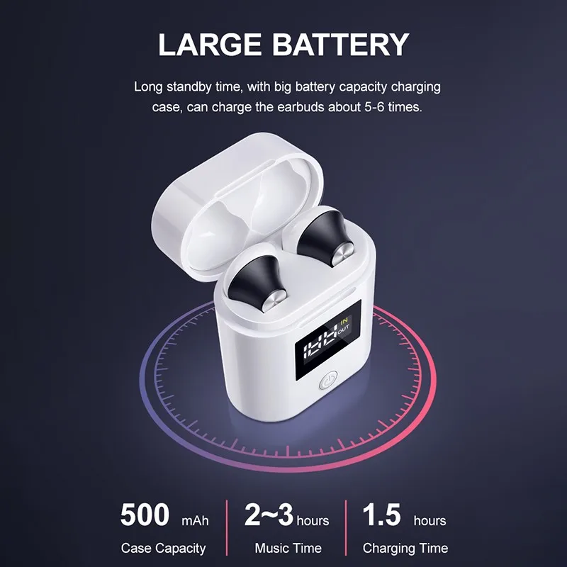 Wireless Bluetooth Earphone In Ear TWS With Mic Charging Box Handsfree Handsets Stereo Sport Earbuds Sport Earphone Headphones