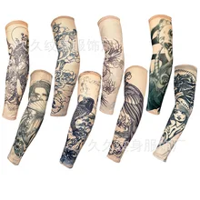 Стиль нарукавник с татуировкой бесшовный большой размер солнцезащитный ультрафиолетовый луч руки татуированные руки татуировки рукава