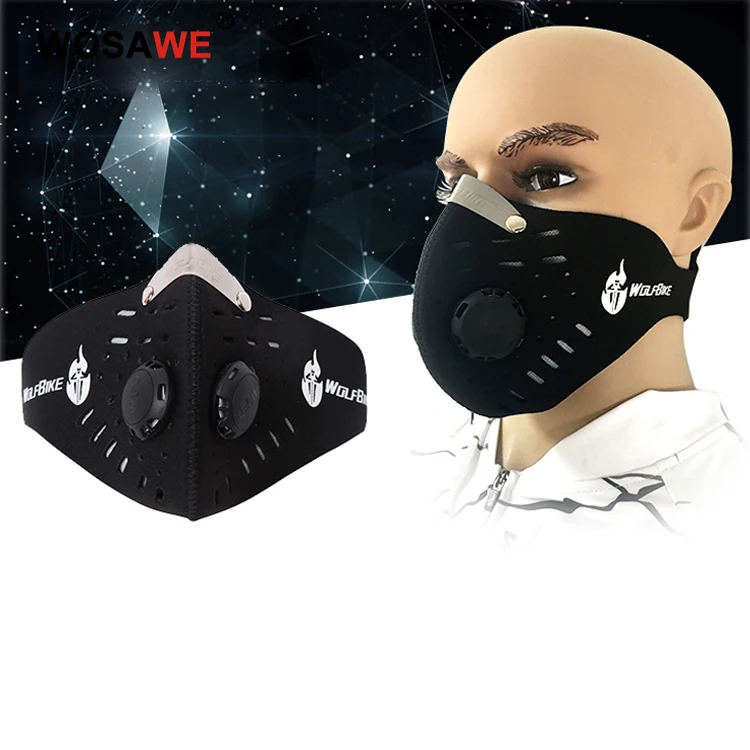

WOSAWE Motorcycle Half Face Mask Motocross Riding Ski Snowboard Windproof Mask with Mouth Activated Carbon Filter Anti-pollution