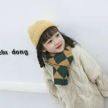 Корейский вязаный шерстяной английский плед, мягкий теплый осенне-зимний плотный детский шаль для мальчиков и девочек, шарфы, аксессуары-LHC