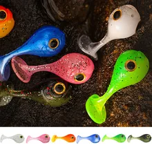 

6Pcs/Lot Soft Lure Big Head Fish T-Tail Soft Fishing Baits Artificial Silicone Attractive Crankbaits Lifelike Colorful Baits