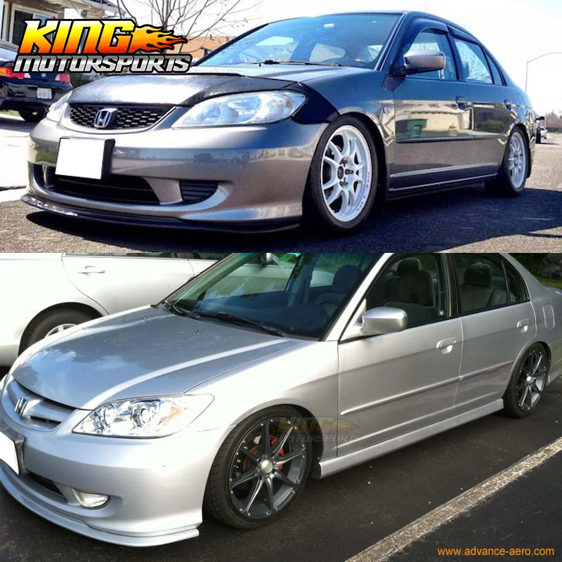 Задний бампер для Honda Civic 2004 2005 полиуретановый передний подходит 04 05|bumper lip spoiler|front