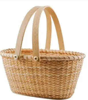 

QQQ3 Storage Foldable Natural Seagrass Woven Garden Flower Vase Hanging Basket Wicker