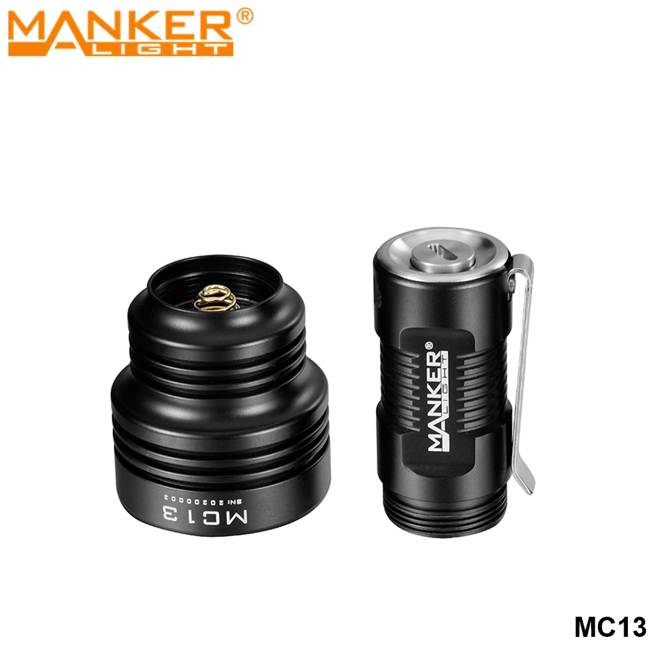 Мощный уличный портативный фонарик Manker MC13 дальнего действия сине красный