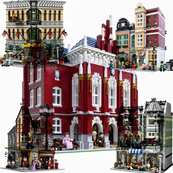 

Moc City Streetview Series The Brickstive Havana Cafe Bike Shop University Post Model Modular Building Blocks Bricks Toys Gifts