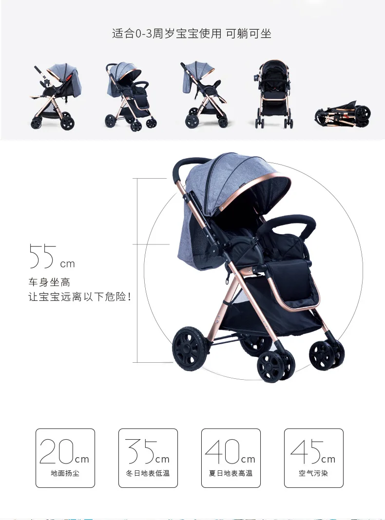 2 в 1 детская коляска легкая складная детская коляска для путешествий 0-36 Горячая мама маленькая коляска Carrinho De Bebe kinderwgen