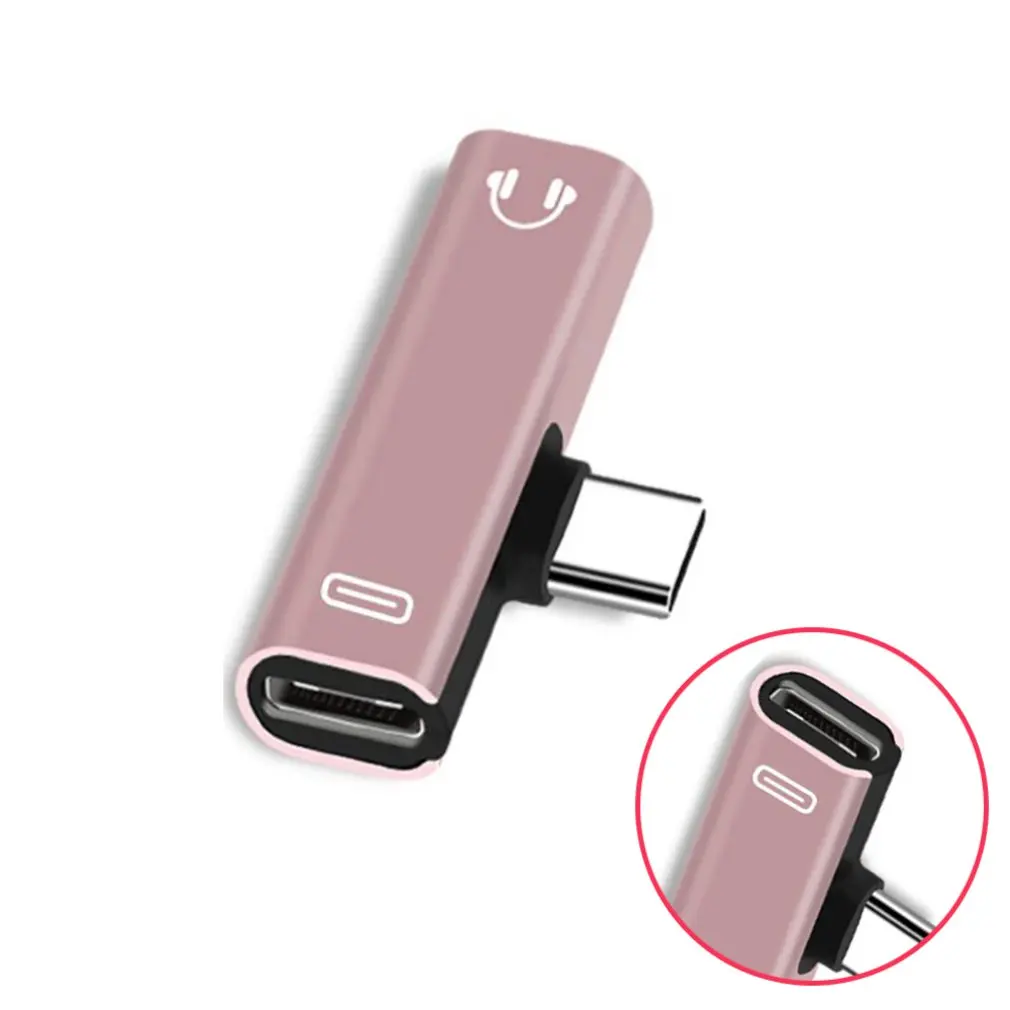 

2 In 1 Type C To 3.5mm Jack Phone Earphone Charging Converter Portable Size USB Type-C Audio Adapter for HUAWEI for Xiaomi
