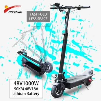 شراء سكوتر كهربائي 1000 واط موتور كهربائي سكيت 50km/ساعة 18AH بطارية 8 بوصة الإطارات طوي ركلة سكوتر للبالغين