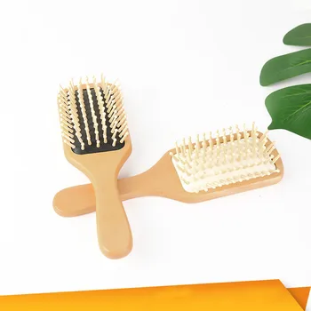 

1 Comb Hair Care Brush Massage Wooden Spa Massage Comb 2 Color Antistatic Hair Comb Massage Head Promote Blood Circulation