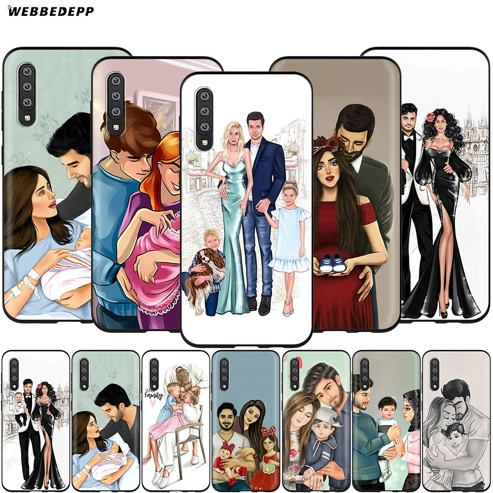 Webbedepp семейный чехол для Samsung Galaxy A3 A5 A6 Plus A7 A8 A9 J6 M20 A10S A20S A30S A40S A50S | Мобильные