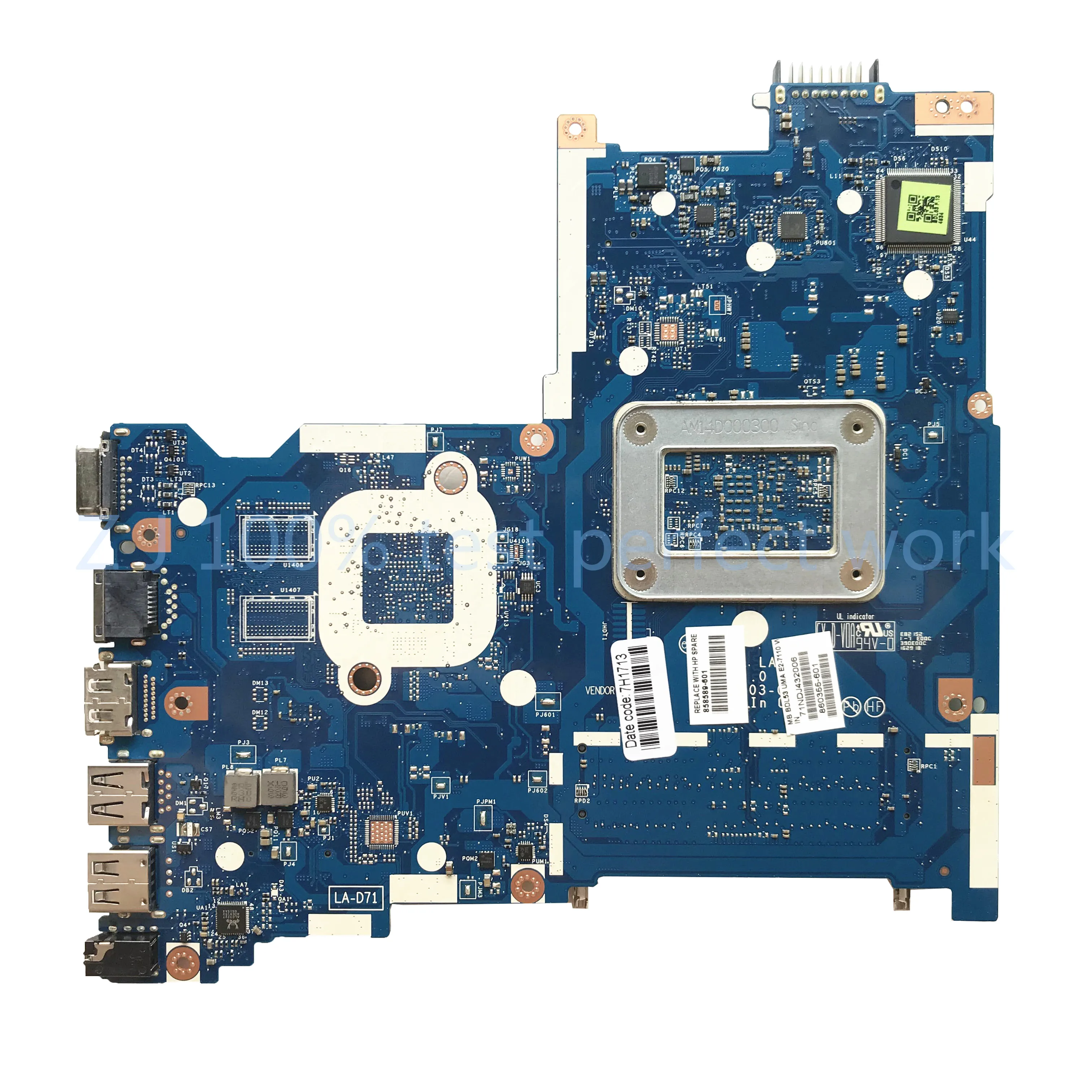 Материнская плата для ноутбука hp 255 G5 Series с процессором AMD E2-7110 858589-601 BDL51 LA-D711P, протестированная Быстрая