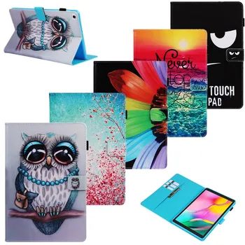 

3D Cartoon Case for samsung Tab A 10.1 inch 2019 Cover PU Leather Stand Printed Tablet Case For Samsung tab a sm-T510 T515 Case