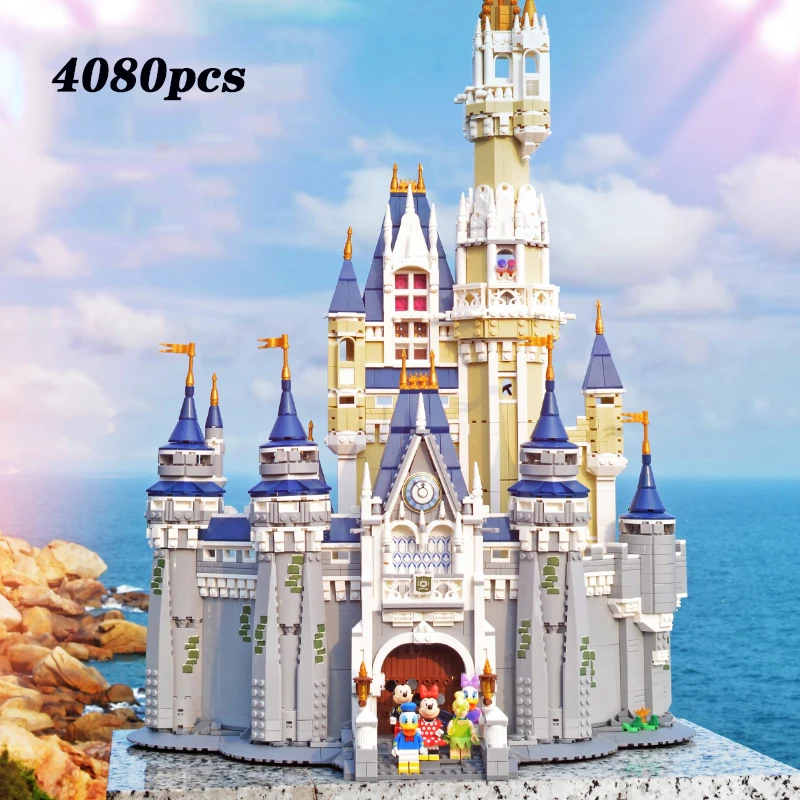 

In Stock Princess Castle Compatible 71040 Model Building Blocks 4080 Piece Bricks legoing Girls Birthday Gift Toys For Children