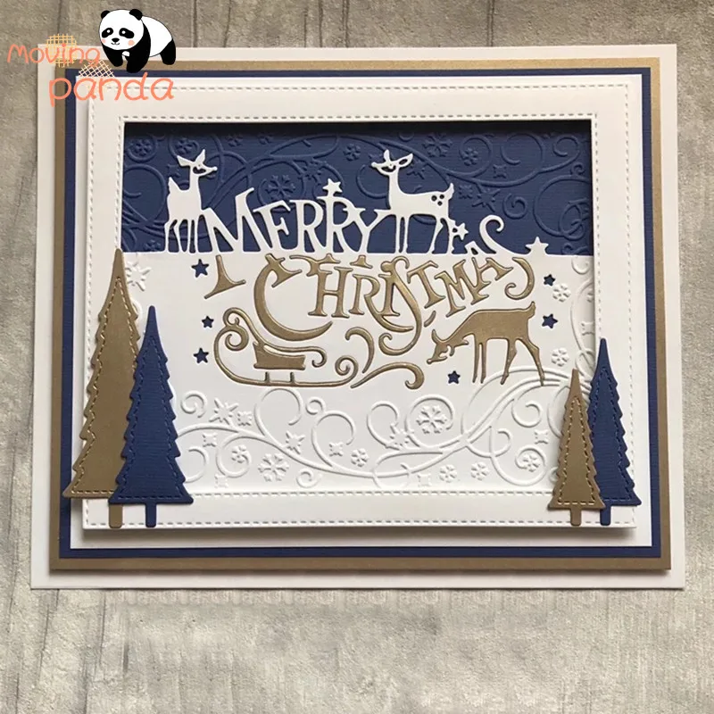 Merry Christmas металлические режущие штампы для скрапбукинга, тиснение, изготовление бумажных открыток, рукоделие, высечки, новинка