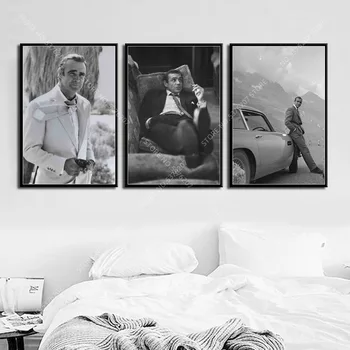 

G047 Art Decor Sean Connery Classic Movie Star Actor Wall Art Canvas Painting Silk Poster