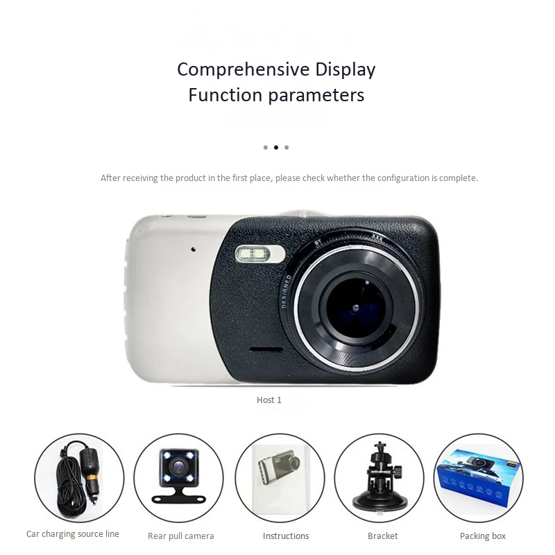 4 Lcd Ips Двойной объектив Автомобильный видеорегистратор Fhd 1080P Dashboard камера 170 для вождения автомобиля Dvr