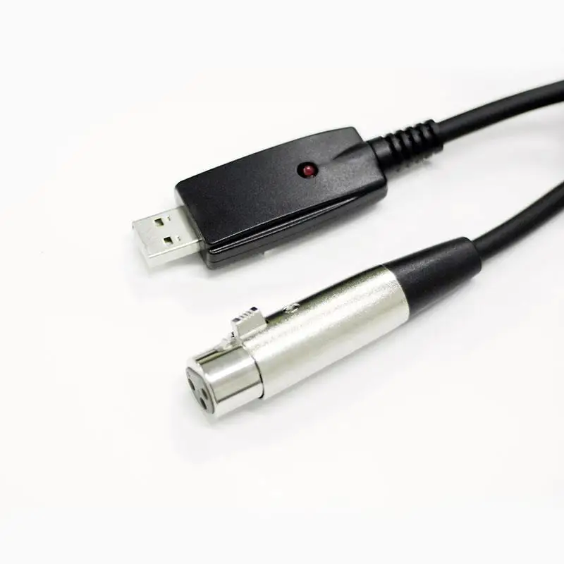 USB XLR линия Мода Прочный черный 300 см полоса инструмент кабель электрогитара смеситель KTV рок музыка укулеле медный сердечник