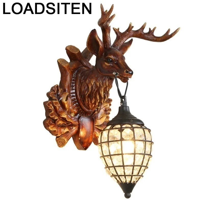 Лампа Tete De горит росписи Interieur Lampara Wandlampen Aplique Luz сравнению аппликация Murale Wandlamp