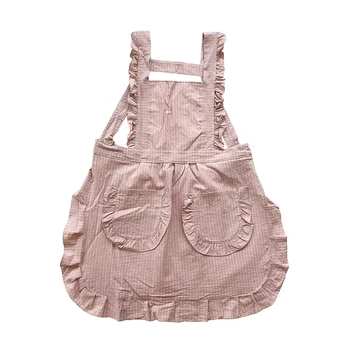

Cotton Japanese apron fashion princess temperament lady garden kitchen home waterproof oil-proof cover 0090-BBBA