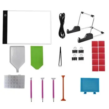 

Diamond Diamond Painting Light Board A4 Portable LED Light Box Pad with Diamond Painting Tools for Art Craft 5D Diamond Drawing