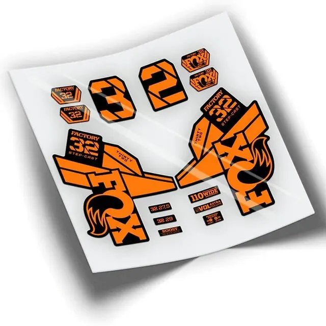 FOX 32 FACTORY SC 2021 various colors bicycle fork stickers Orange
