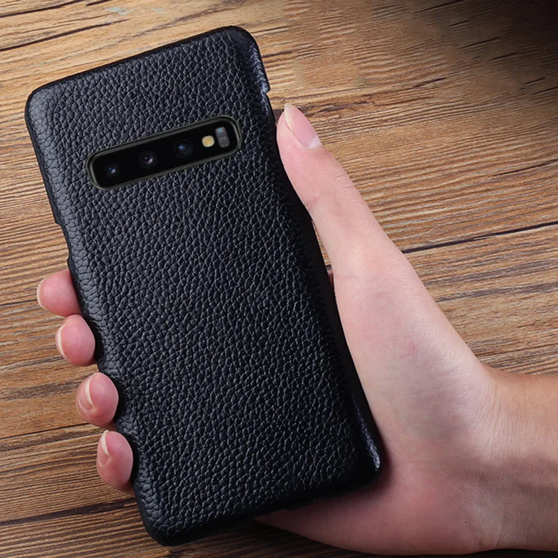 Чехол для телефона Samsung Galaxy A50 A70 S7 S8 S9 S10 Plus Note 8 9 10 кожаный чехол с текстурой личи A30