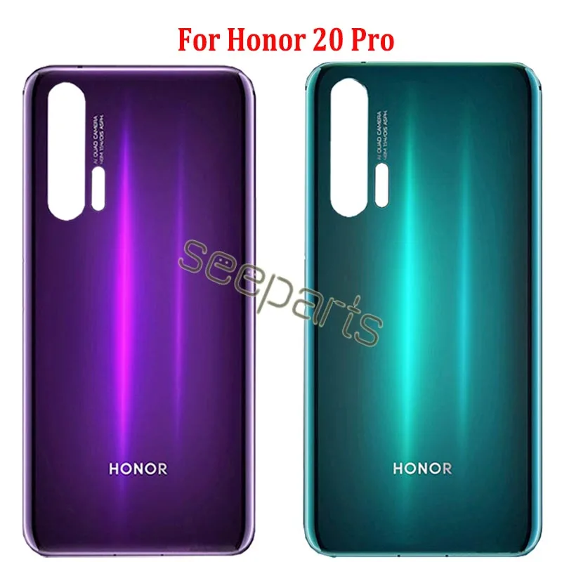 Задняя стеклянная крышка для 6,2" huawei Honor 20 Pro, крышка для батареи, задняя панель Honor 20, чехол для задней стеклянной двери с клеем