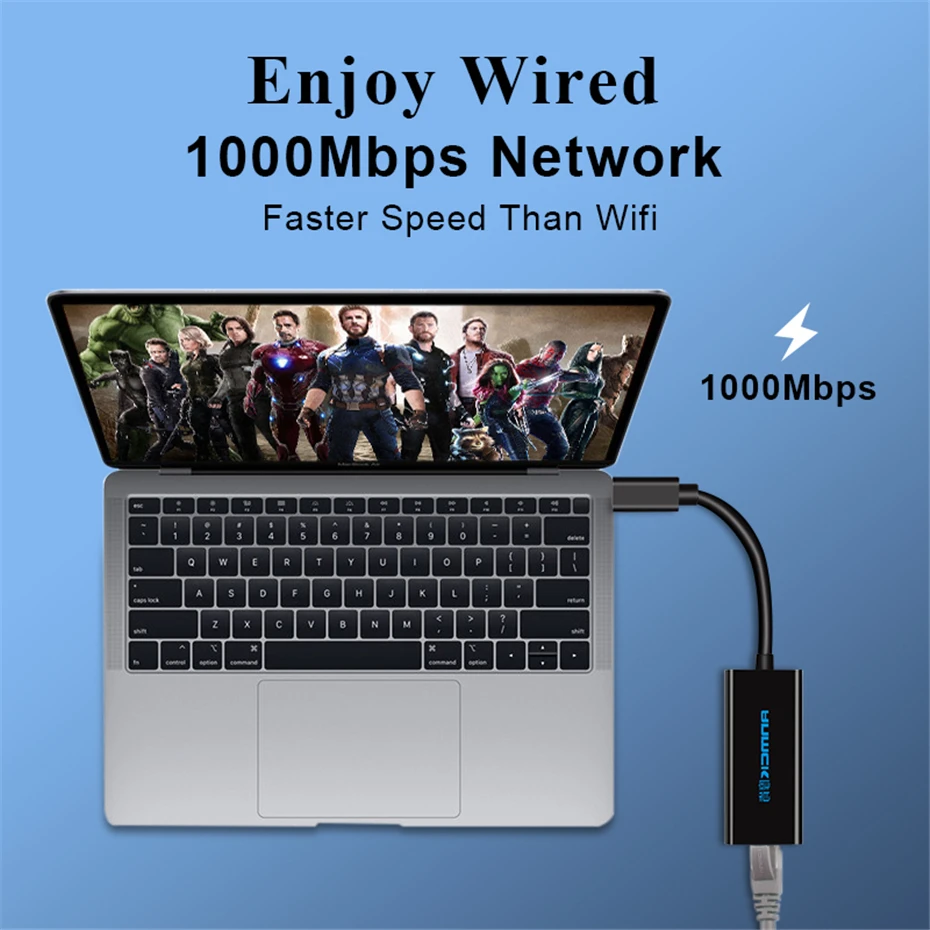 Anmck USB C Ethernet USB-C RJ45 Lan адаптер гигабитный Интернет для MacBook Pro Air PC ноутбук Тип C сетевая карта USB Ethernet