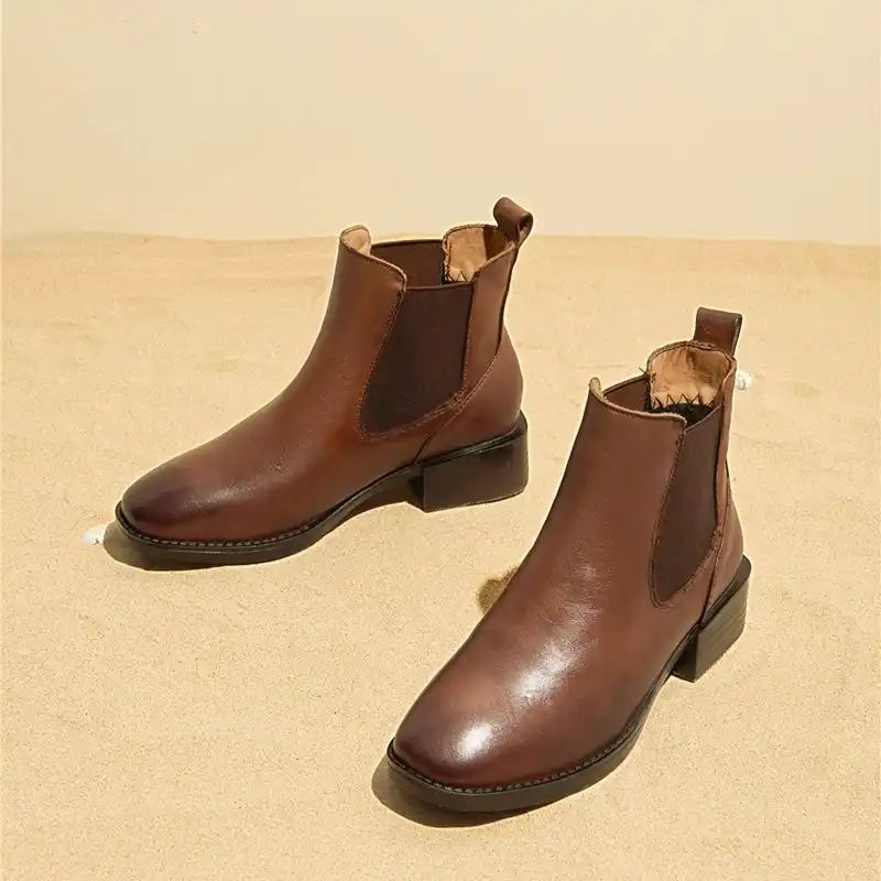 womens new style chelsea platform flat bottom martin ankle boots