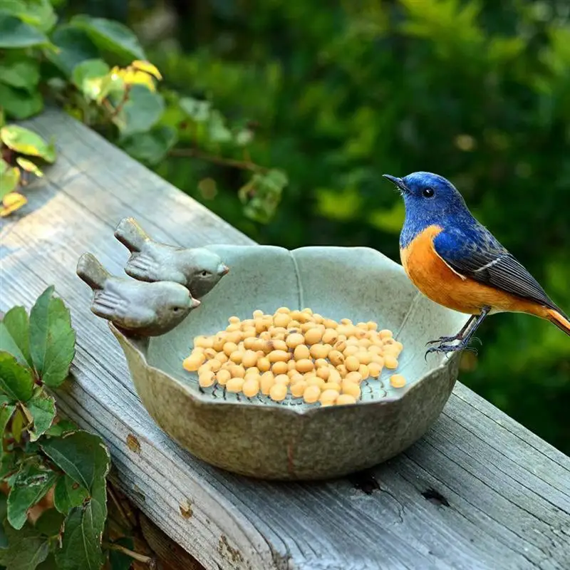 Ceramic Bird Bowls Bird Feeder Yard Ceramic Bird Feeding Bowl Garden
